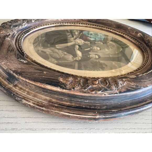 Antique Ulysses Grant Family framed etching president of the United States litho - Picture 2 of 5